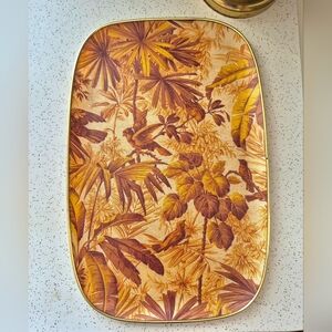 Arnold Designs Rectangular Birds And Leaves Fiberglass Tray